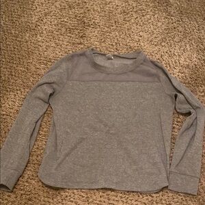 Gray Long Sleeve Top